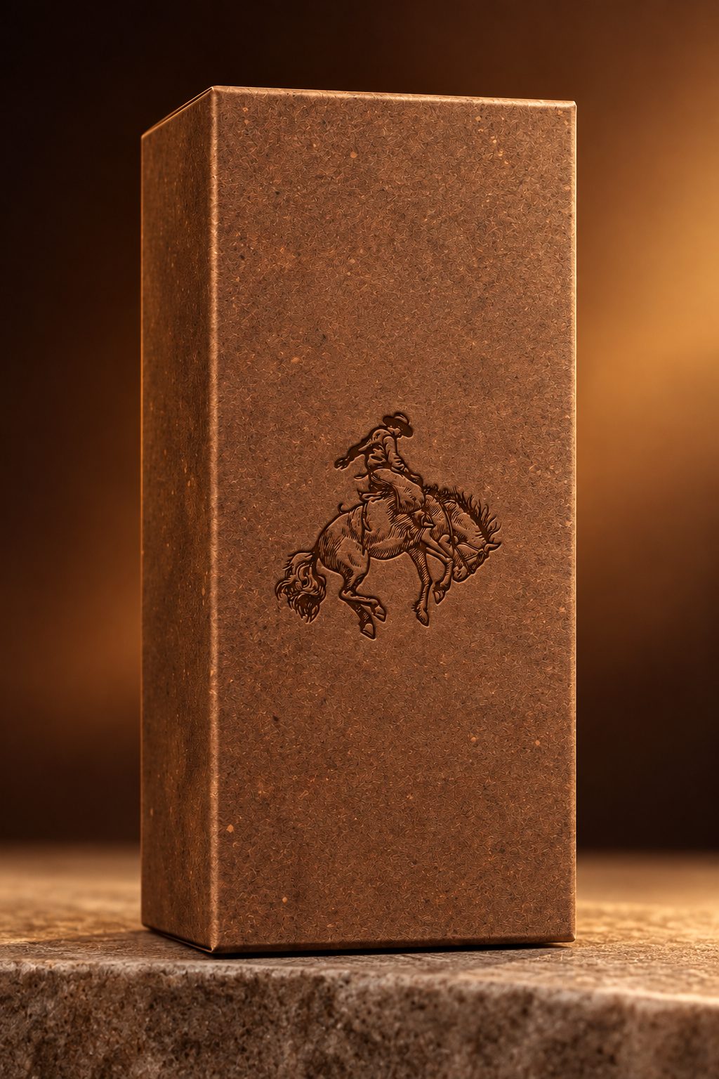 The embossed Ketamine Cowboy kraft box